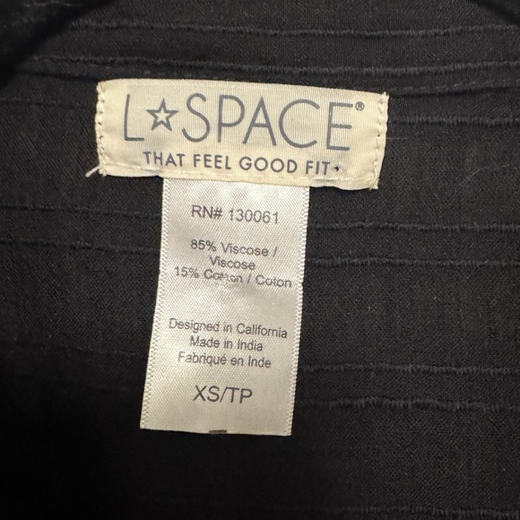 L*Space Black Wrap Mini Dress - Picture 5 of 8